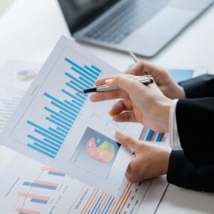 Atmosphere of a startup company meeting.